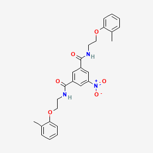 molecular formula C26H27N3O6 B3942827 N1,N3-BIS[2-(2-METHYLPHENOXY)ETHYL]-5-NITROBENZENE-1,3-DICARBOXAMIDE 