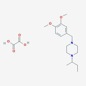 1-Butan-2-yl-4-[(3,4-dimethoxyphenyl)methyl]piperazine;oxalic acid