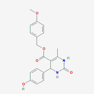 molecular formula C20H20N2O5 B394284 4-Methoxybenzyl 4-(4-hydroxyphenyl)-6-methyl-2-oxo-1,2,3,4-tetrahydro-5-pyrimidinecarboxylate 