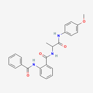 2-(benzoylamino)-N-{2-[(4-methoxyphenyl)amino]-1-methyl-2-oxoethyl}benzamide