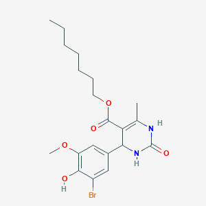 Heptyl 4-(3-bromo-4-hydroxy-5-methoxyphenyl)-6-methyl-2-oxo-1,2,3,4-tetrahydro-5-pyrimidinecarboxylate