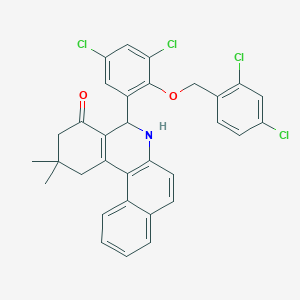 5-{3,5-dichloro-2-[(2,4-dichlorobenzyl)oxy]phenyl}-2,2-dimethyl-2,3,5,6-tetrahydrobenzo[a]phenanthridin-4(1H)-one