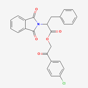 2-(4-chlorophenyl)-2-oxoethyl 2-(1,3-dioxo-1,3-dihydro-2H-isoindol-2-yl)-3-phenylpropanoate