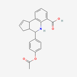 molecular formula C21H19NO4 B3942893 4-[4-(acetyloxy)phenyl]-3a,4,5,9b-tetrahydro-3H-cyclopenta[c]quinoline-6-carboxylic acid 