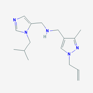 molecular formula C16H25N5 B3942899 1-(1-allyl-3-methyl-1H-pyrazol-4-yl)-N-[(1-isobutyl-1H-imidazol-5-yl)methyl]methanamine 