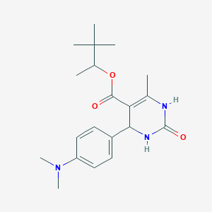 molecular formula C20H29N3O3 B394291 1,2,2-Trimethylpropyl 4-[4-(dimethylamino)phenyl]-6-methyl-2-oxo-1,2,3,4-tetrahydro-5-pyrimidinecarboxylate 