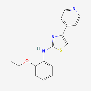 molecular formula C16H15N3OS B3942915 N-(2-ethoxyphenyl)-4-pyridin-4-yl-1,3-thiazol-2-amine 