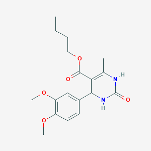 Butyl 4-(3,4-dimethoxyphenyl)-6-methyl-2-oxo-1,2,3,4-tetrahydro-5-pyrimidinecarboxylate