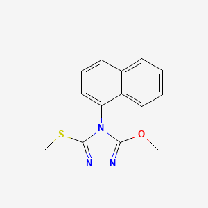 molecular formula C14H13N3OS B3942923 3-Methoxy-5-methylsulfanyl-4-naphthalen-1-yl-1,2,4-triazole 