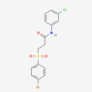 3-(4-bromophenyl)sulfonyl-N-(3-chlorophenyl)propanamide