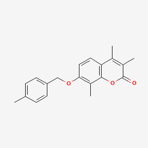 molecular formula C20H20O3 B3942950 3,4,8-trimethyl-7-[(4-methylphenyl)methoxy]-2H-chromen-2-one 