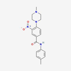 molecular formula C19H22N4O3 B3942955 N-(4-methylphenyl)-4-(4-methylpiperazin-1-yl)-3-nitrobenzamide 