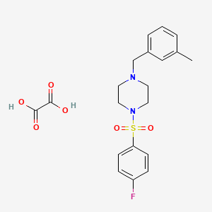 molecular formula C20H23FN2O6S B3942960 1-[(4-fluorophenyl)sulfonyl]-4-(3-methylbenzyl)piperazine oxalate 