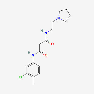 N-(3-chloro-4-methylphenyl)-N'-(2-pyrrolidin-1-ylethyl)malonamide