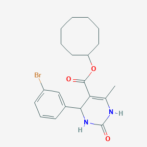 molecular formula C20H25BrN2O3 B394297 Cyclooctyl 4-(3-bromophenyl)-6-methyl-2-oxo-1,2,3,4-tetrahydro-5-pyrimidinecarboxylate 