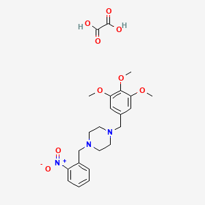 1-[(2-Nitrophenyl)methyl]-4-[(3,4,5-trimethoxyphenyl)methyl]piperazine;oxalic acid