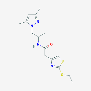 N-[2-(3,5-dimethyl-1H-pyrazol-1-yl)-1-methylethyl]-2-[2-(ethylthio)-1,3-thiazol-4-yl]acetamide