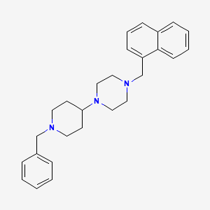 molecular formula C27H33N3 B3942992 1-(1-Benzylpiperidin-4-yl)-4-(naphthalen-1-ylmethyl)piperazine 