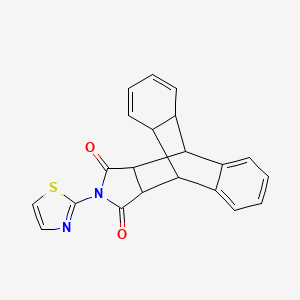 molecular formula C21H16N2O2S B3942999 17-(1,3-Thiazol-2-yl)-17-azapentacyclo[6.6.5.02,7.09,14.015,19]nonadeca-2,4,6,10,12-pentaene-16,18-dione 