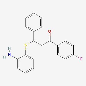 3-[(2-Aminophenyl)sulfanyl]-1-(4-fluorophenyl)-3-phenylpropan-1-one