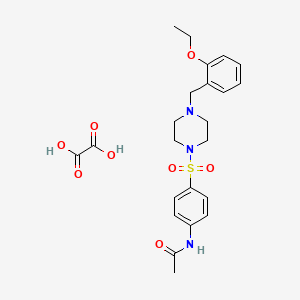 N-[4-[4-[(2-ethoxyphenyl)methyl]piperazin-1-yl]sulfonylphenyl]acetamide;oxalic acid