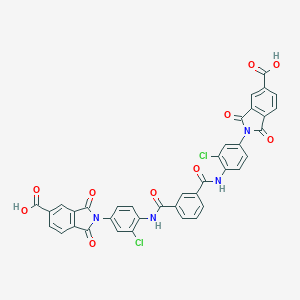 2-{4-[(3-{[4-(5-carboxy-1,3-dioxo-1,3-dihydro-2H-isoindol-2-yl)-2-chloroanilino]carbonyl}benzoyl)amino]-3-chlorophenyl}-1,3-dioxo-5-isoindolinecarboxylic acid