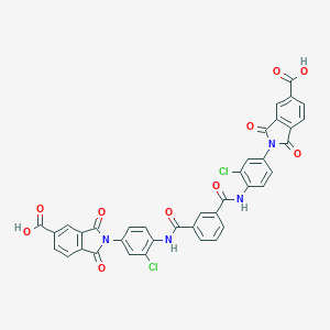 molecular formula C38H20Cl2N4O10 B394304 2-{4-[(3-{[4-(5-carboxy-1,3-dioxo-1,3-dihydro-2H-isoindol-2-yl)-2-chloroanilino]carbonyl}benzoyl)amino]-3-chlorophenyl}-1,3-dioxo-5-isoindolinecarboxylic acid 