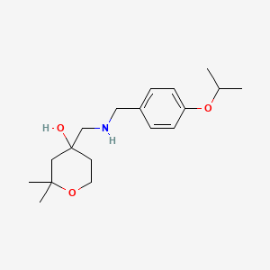 4-{[(4-isopropoxybenzyl)amino]methyl}-2,2-dimethyltetrahydro-2H-pyran-4-ol