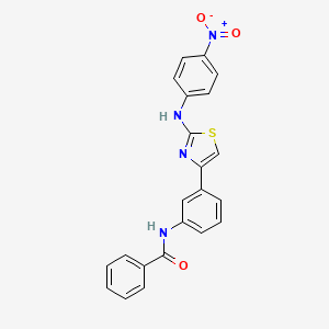 N-(3-{2-[(4-nitrophenyl)amino]-1,3-thiazol-4-yl}phenyl)benzamide