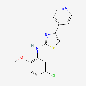 molecular formula C15H12ClN3OS B3943058 N-(5-chloro-2-methoxyphenyl)-4-pyridin-4-yl-1,3-thiazol-2-amine 