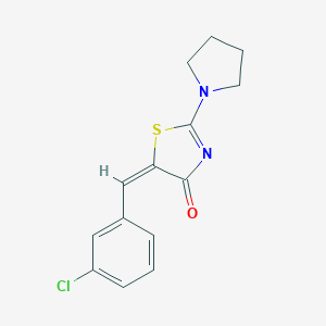 molecular formula C14H13ClN2OS B394306 5-(3-chlorobenzylidene)-2-(1-pyrrolidinyl)-1,3-thiazol-4(5H)-one 