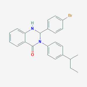 molecular formula C24H23BrN2O B394307 2-(4-bromophenyl)-3-(4-sec-butylphenyl)-2,3-dihydro-4(1H)-quinazolinone 