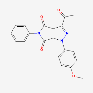 molecular formula C20H17N3O4 B3943089 3-acetyl-1-(4-methoxyphenyl)-5-phenyl-3a,6a-dihydropyrrolo[3,4-c]pyrazole-4,6(1H,5H)-dione 