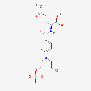 molecular formula C17H23ClN2O8S B039431 4-((2-Chloroethyl)(2-mesyloxyethyl)amino)benzoylglutamic acid CAS No. 122665-73-0