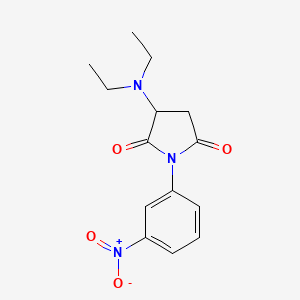 molecular formula C14H17N3O4 B3943104 3-(Diethylamino)-1-(3-nitrophenyl)pyrrolidine-2,5-dione 