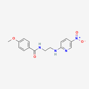 molecular formula C15H16N4O4 B3943112 4-methoxy-N-[2-[(5-nitropyridin-2-yl)amino]ethyl]benzamide 