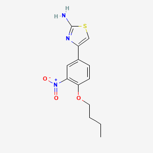 molecular formula C13H15N3O3S B3943119 4-(4-butoxy-3-nitrophenyl)-1,3-thiazol-2-amine 