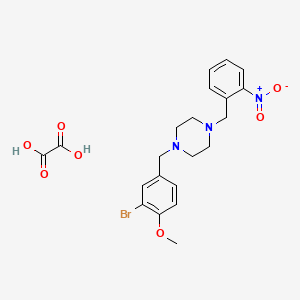 molecular formula C21H24BrN3O7 B3943130 1-(3-bromo-4-methoxybenzyl)-4-(2-nitrobenzyl)piperazine oxalate 