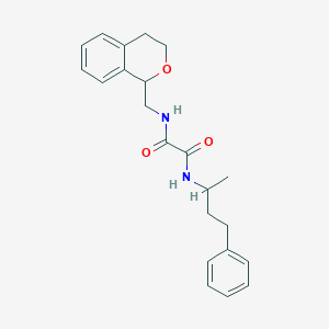 molecular formula C22H26N2O3 B3943137 N-[(3,4-Dihydro-1H-2-benzopyran-1-YL)methyl]-N'-(4-phenylbutan-2-YL)ethanediamide 