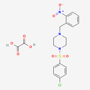 molecular formula C19H20ClN3O8S B3943150 1-[(4-chlorophenyl)sulfonyl]-4-(2-nitrobenzyl)piperazine oxalate 