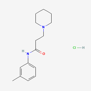 molecular formula C15H23ClN2O B3943162 N-(3-methylphenyl)-3-(1-piperidinyl)propanamide hydrochloride 