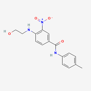 molecular formula C16H17N3O4 B3943180 4-(2-hydroxyethylamino)-N-(4-methylphenyl)-3-nitrobenzamide 