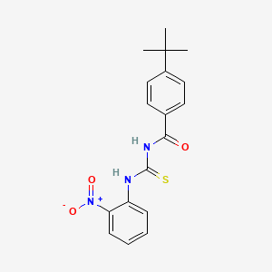 molecular formula C18H19N3O3S B3943187 4-tert-butyl-N-[(2-nitrophenyl)carbamothioyl]benzamide 