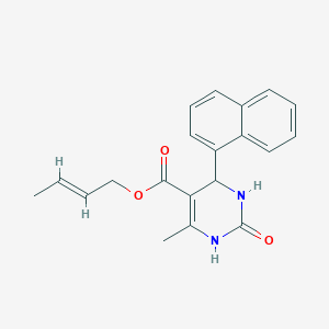 molecular formula C20H20N2O3 B394319 2-Butenyl 6-methyl-4-(1-naphthyl)-2-oxo-1,2,3,4-tetrahydro-5-pyrimidinecarboxylate 