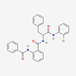 molecular formula C29H24BrN3O3 B3943200 N-[2-(benzoylamino)benzoyl]-N-(2-bromophenyl)phenylalaninamide 