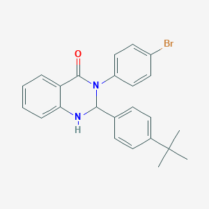 molecular formula C24H23BrN2O B394321 3-(4-bromophenyl)-2-(4-tert-butylphenyl)-2,3-dihydro-4(1H)-quinazolinone 