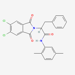 2-(5,6-dichloro-1,3-dioxo-1,3-dihydro-2H-isoindol-2-yl)-N-(2,5-dimethylphenyl)-3-phenylpropanamide