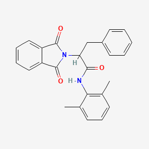 molecular formula C25H22N2O3 B3943226 N-(2,6-dimethylphenyl)-2-(1,3-dioxo-1,3-dihydro-2H-isoindol-2-yl)-3-phenylpropanamide 