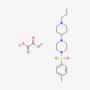 molecular formula C21H33N3O6S B3943241 1-(4-Methylphenyl)sulfonyl-4-(1-propylpiperidin-4-yl)piperazine;oxalic acid 