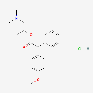 molecular formula C20H26ClNO3 B3943258 2-(dimethylamino)-1-methylethyl (4-methoxyphenyl)(phenyl)acetate hydrochloride 